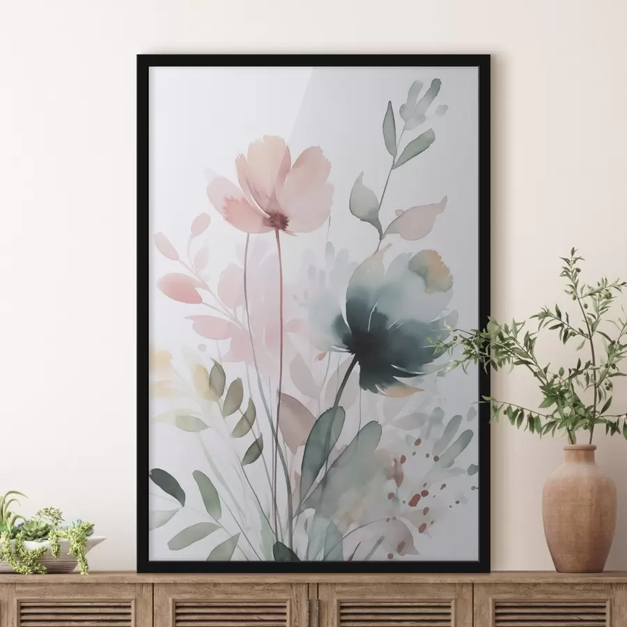 Fototapet Akvarel imitující vegetaci f47725