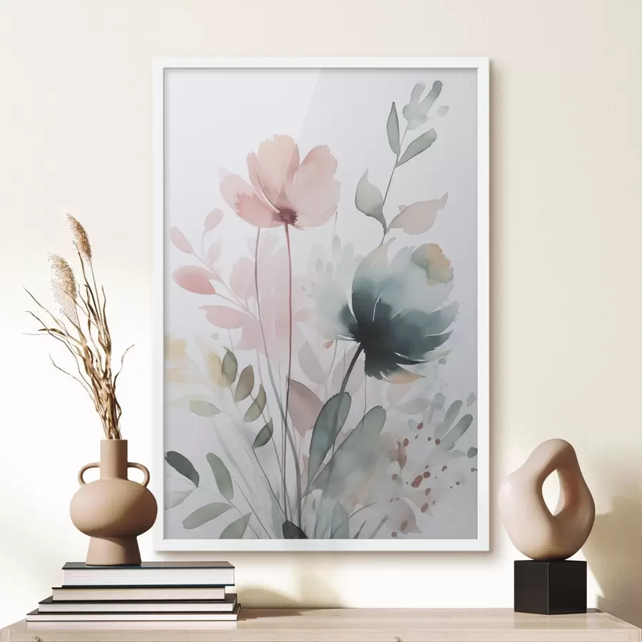 Fototapet Akvarel imitující vegetaci f47725