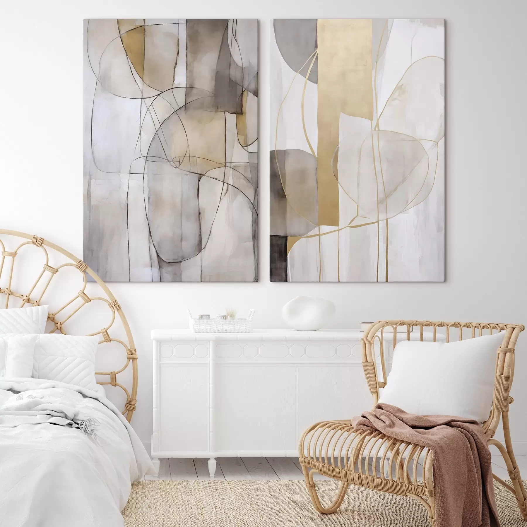 Obraz Abstrakce napodobující malbu Č. m01294