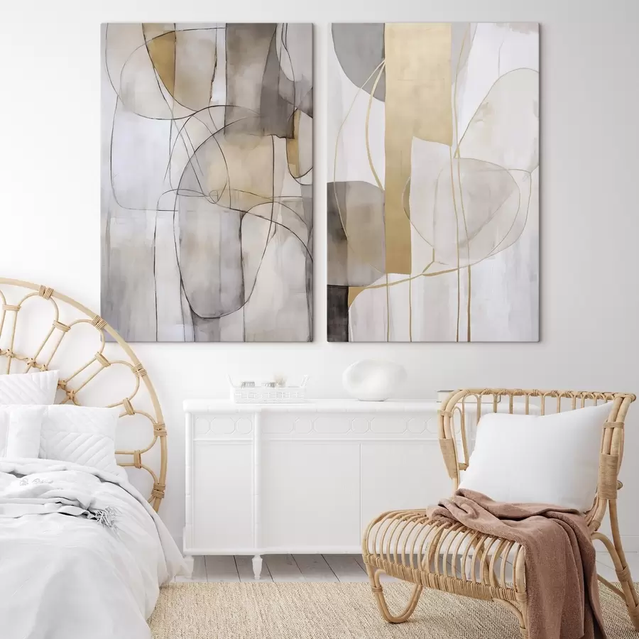 Obraz Abstrakce napodobující malbu Č. m01294