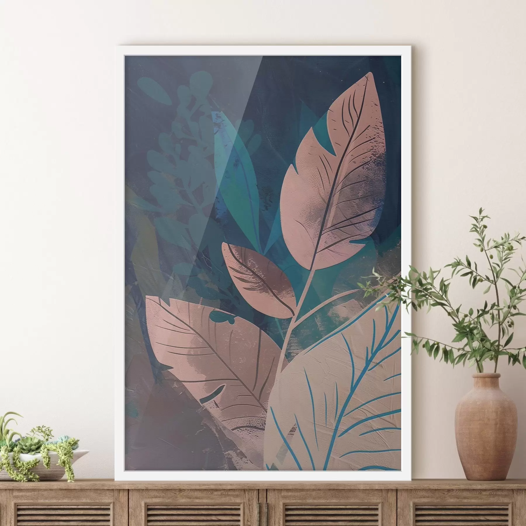 Fototapet Větve a listy, abstrakce f47749