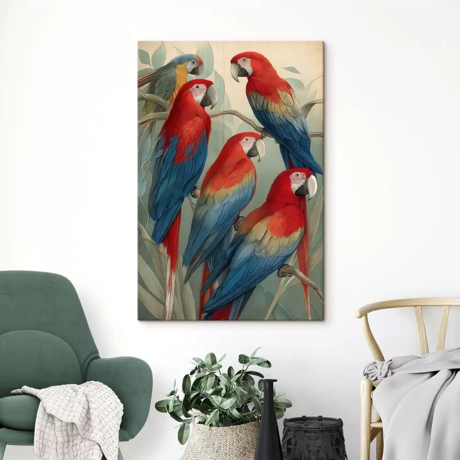 Obraz Vintage papoušci Č. s47729