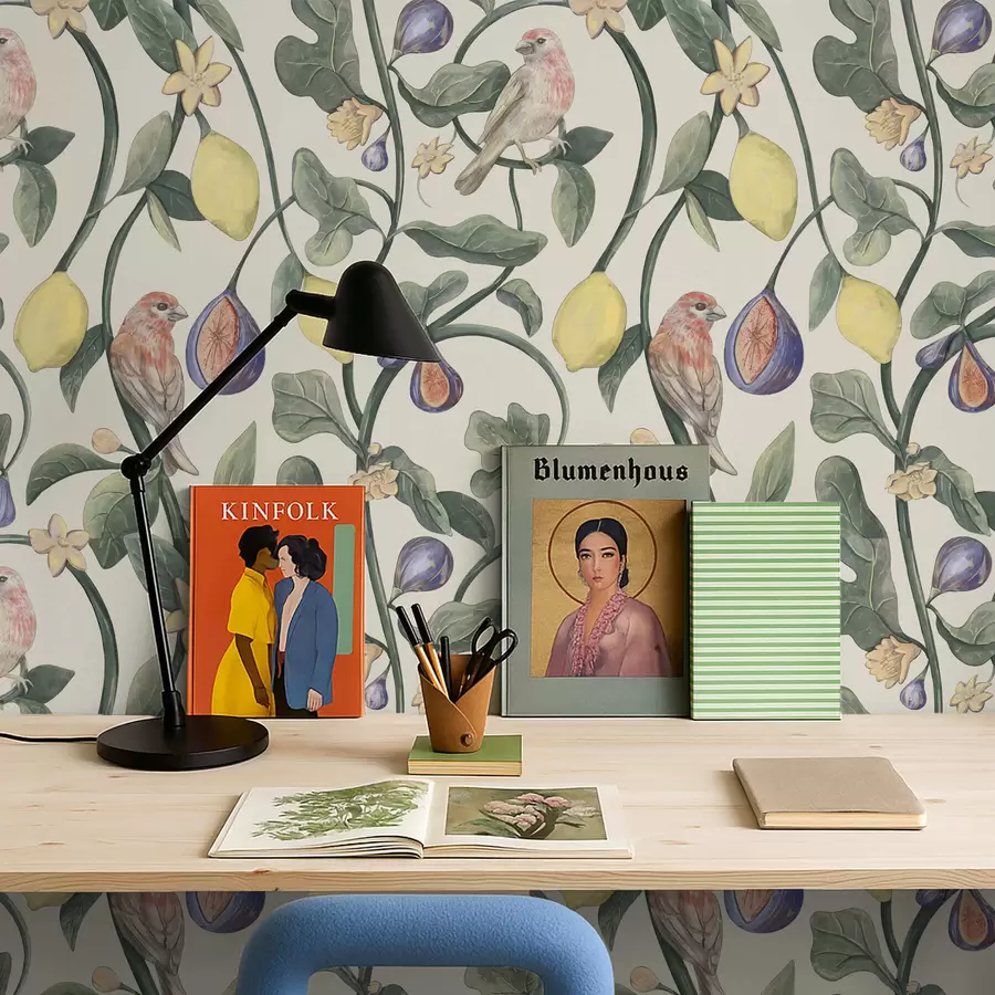 Fototapet Ptáci mezi listy a plody a01107