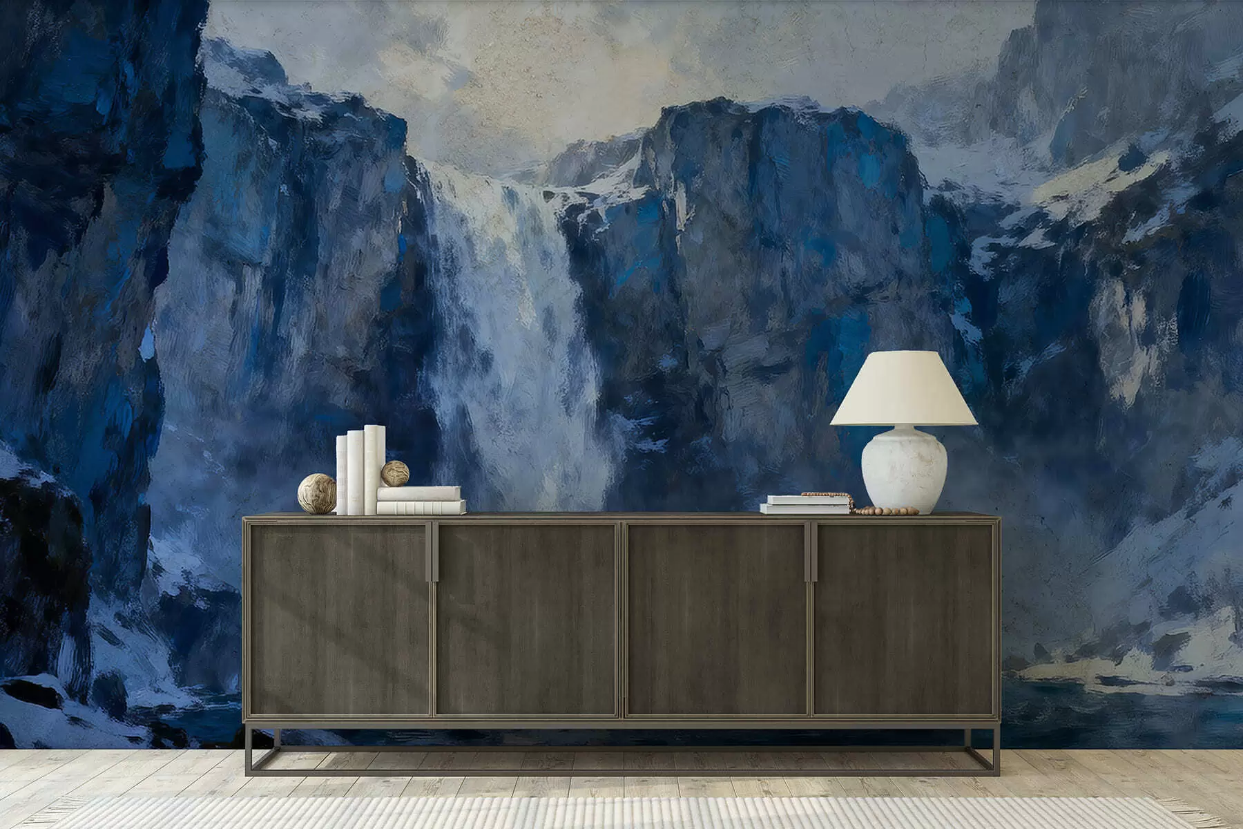 Fototapet Vodopád namalovaný ve stylu grunge w05177