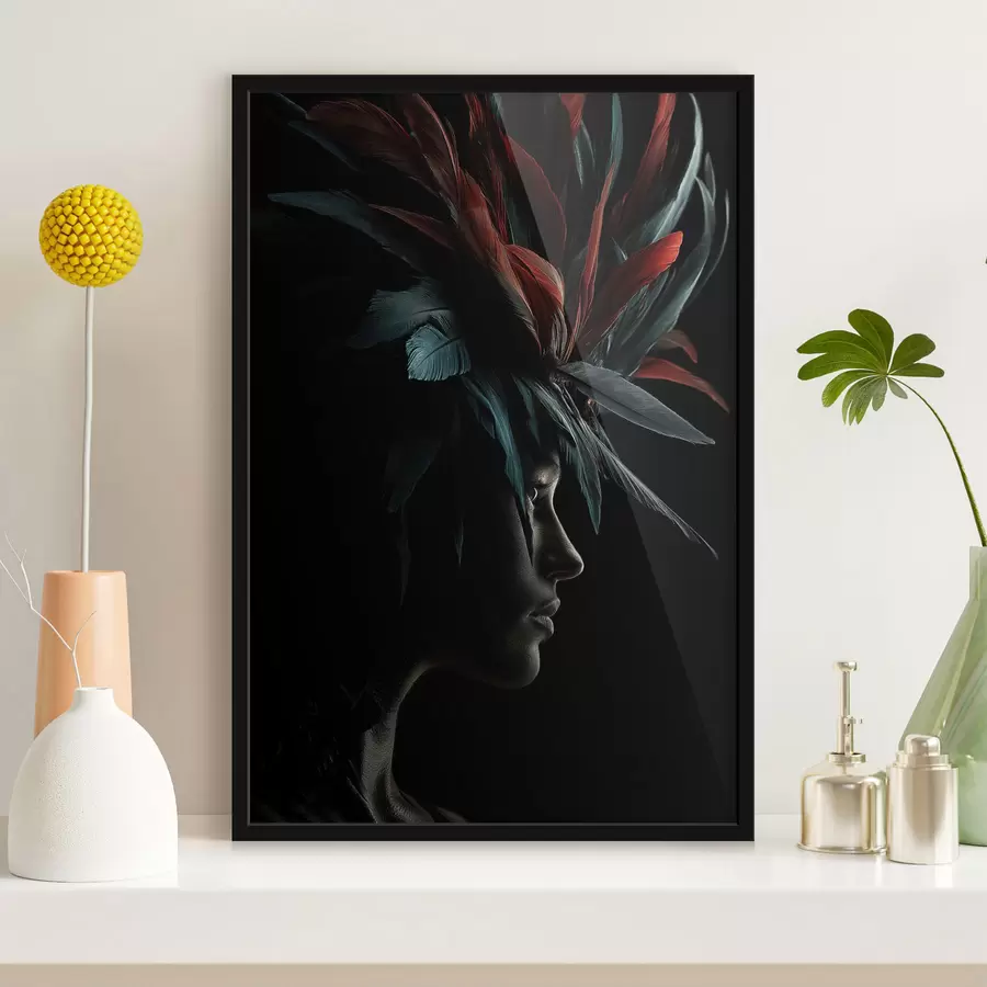 Fototapet Portrét s peřím f47735