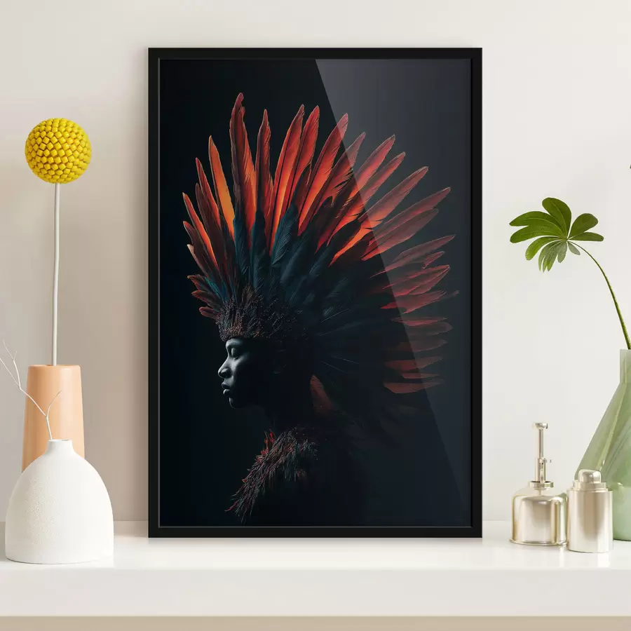 Fototapet Portrét s peřím f47736