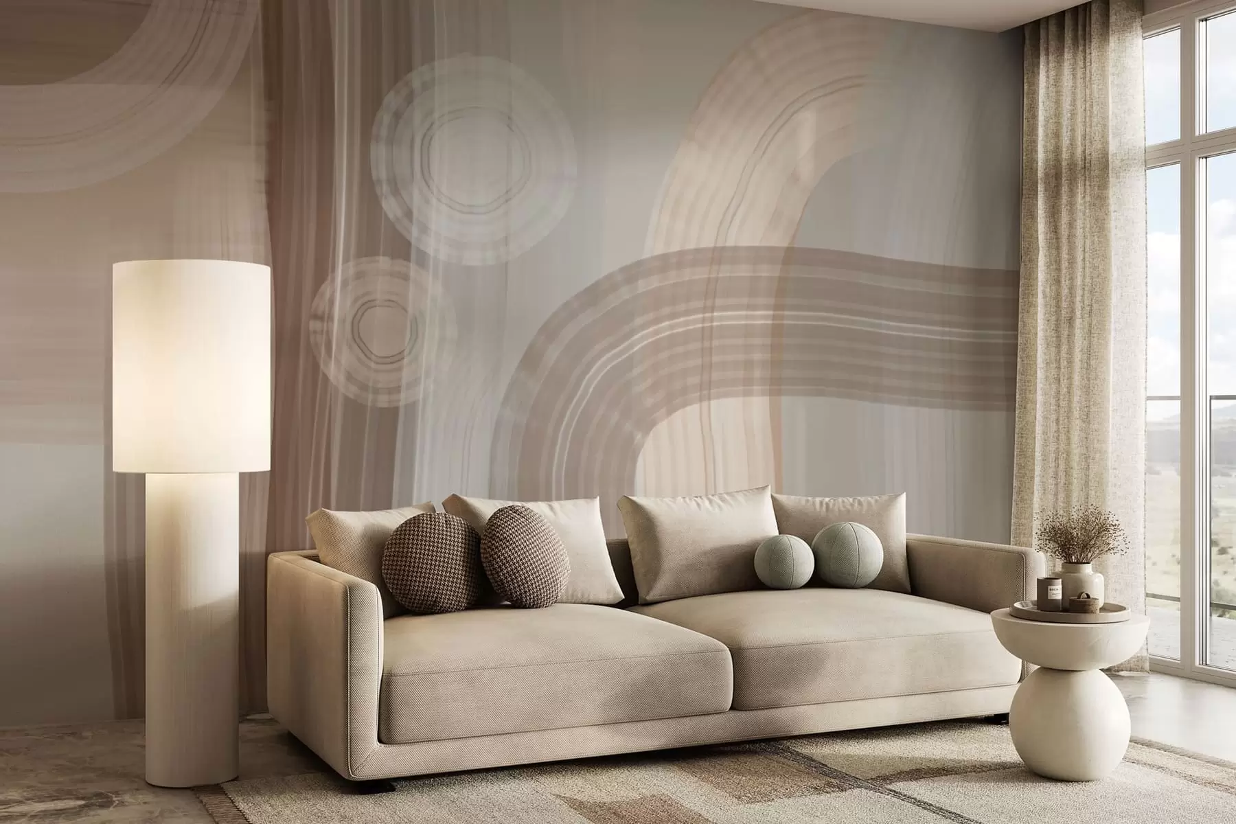 Fototapet moderní abstrakce široké tahy štětcem w04876