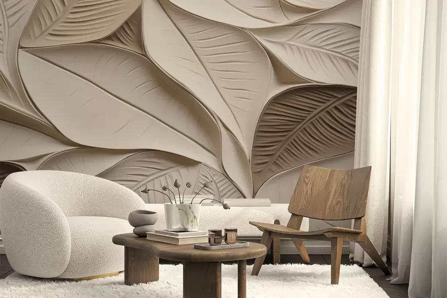 Fototapet Abstraktní listy s žilkami w05209