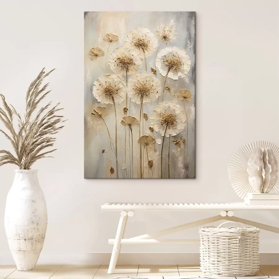 Obraz Vysoké krémové květy na světlém pozadí Č. s47282