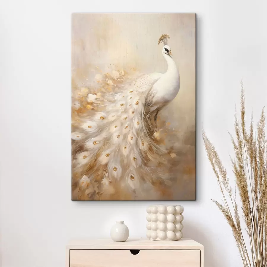 Obraz Lehký pták s dlouhým ocasem v vzdušných tónech Č. s47309