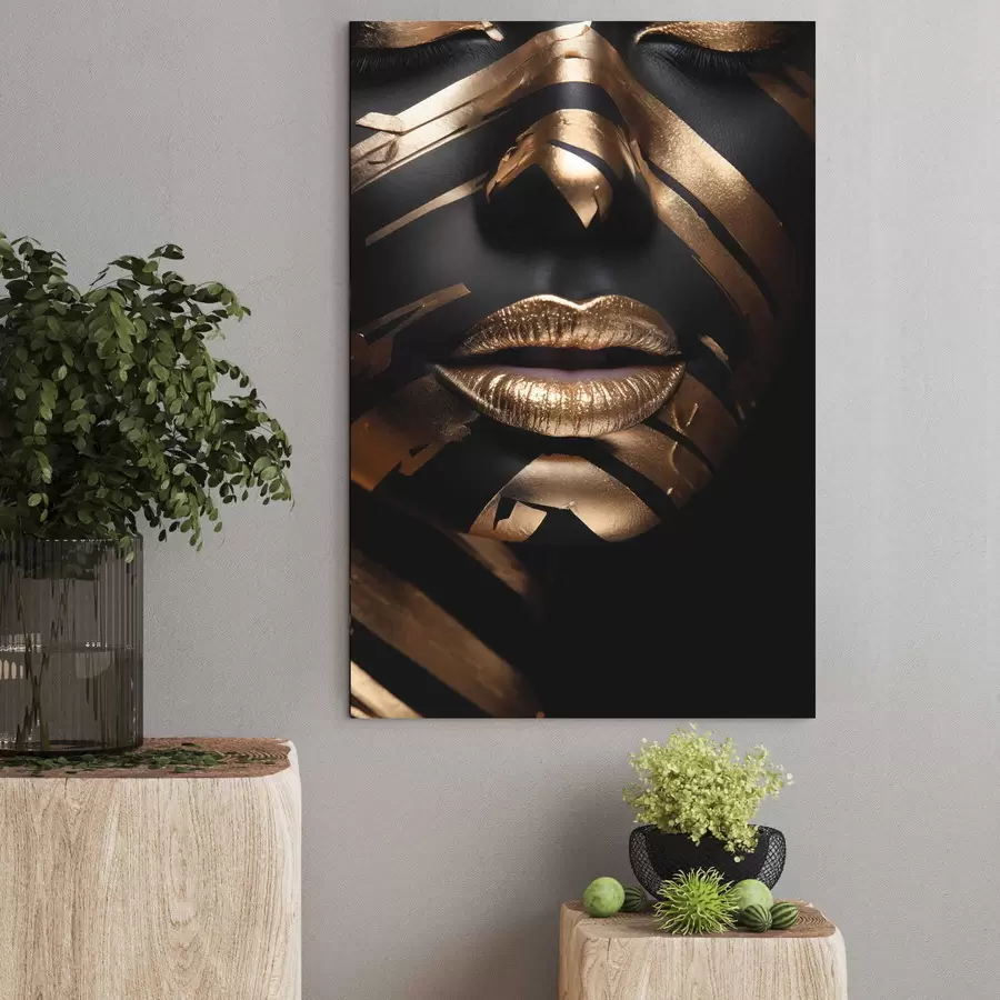 Obraz Obličej s černými pruhy Č. s47320