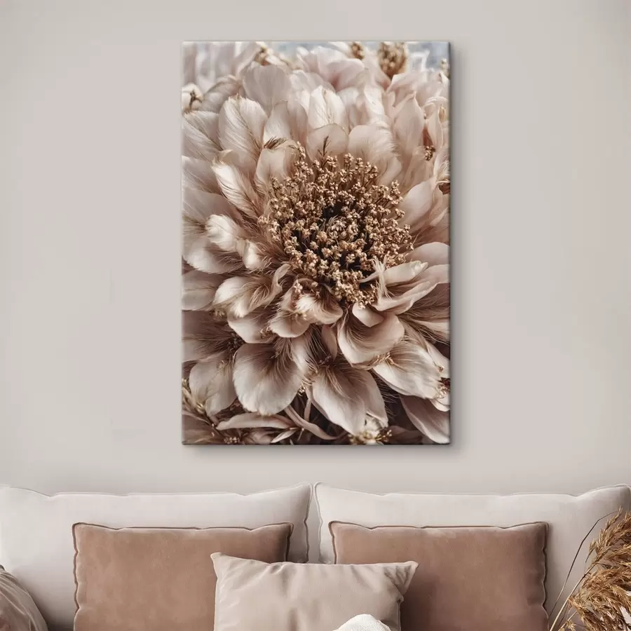 Obraz Detailní záběr bledého květu s bohatě strukturovanými okvětními lístky Č. s47769