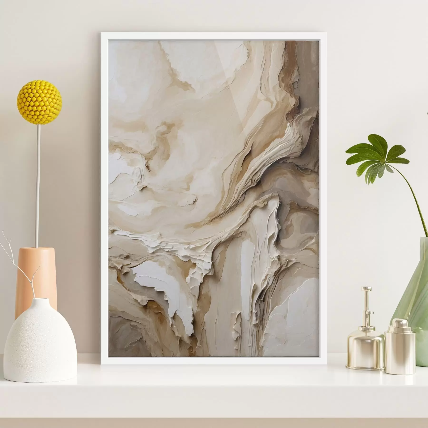 Fototapet Abstraktní vrstvená béžová textura f47269