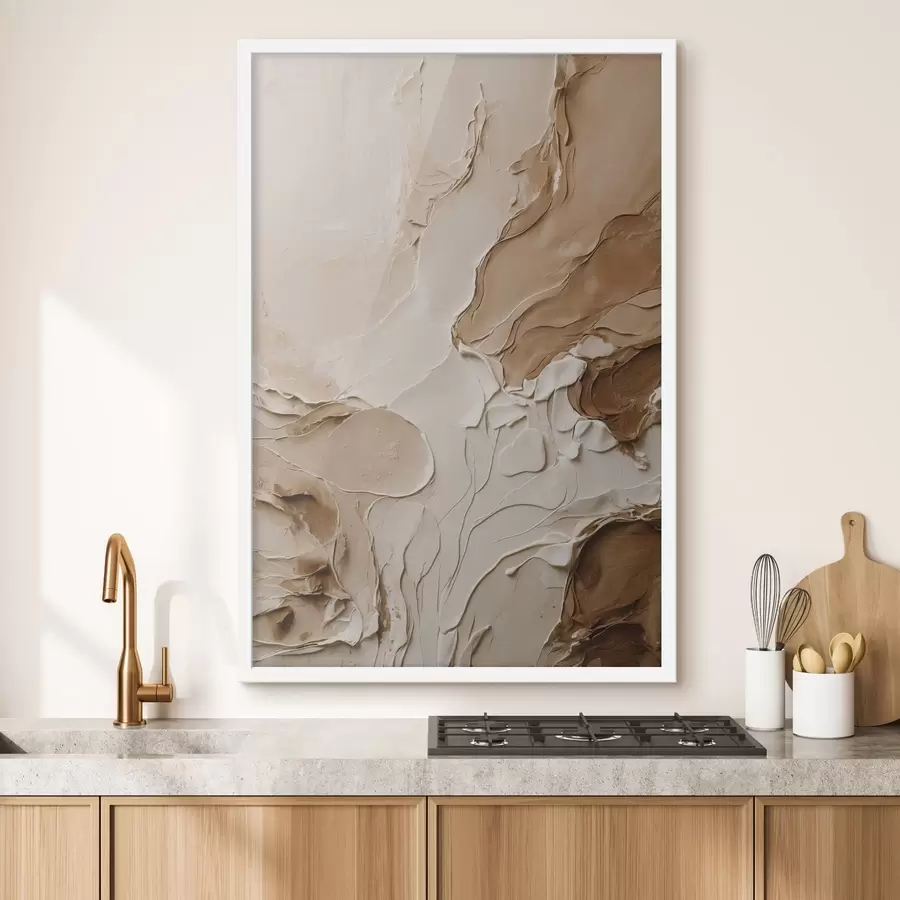 Fototapet Béžové texturované tahy s hladkými liniemi f47274