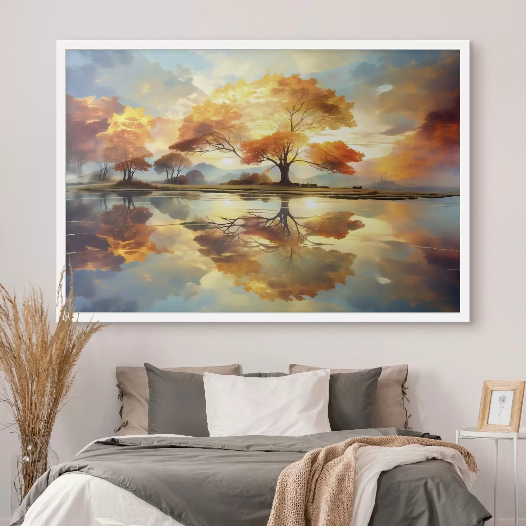 Fototapet Živé stromy odrážející se ve vodě f47287