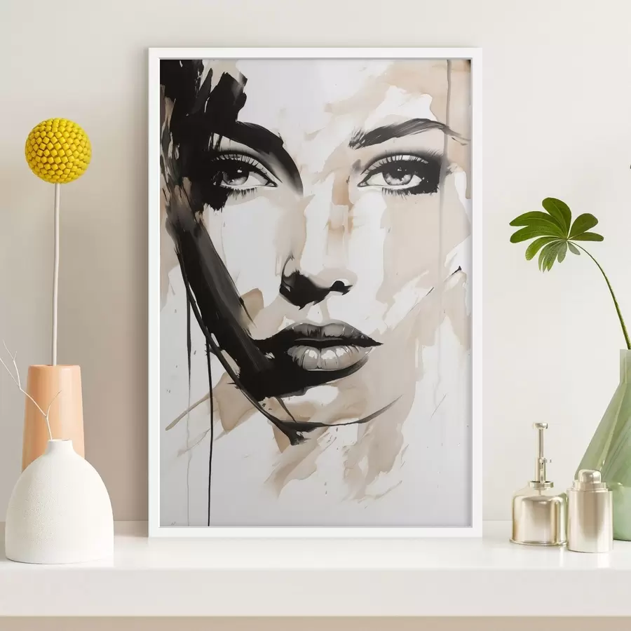 Fototapet Abstraktní ženský portrét ve světlých tónech f47290