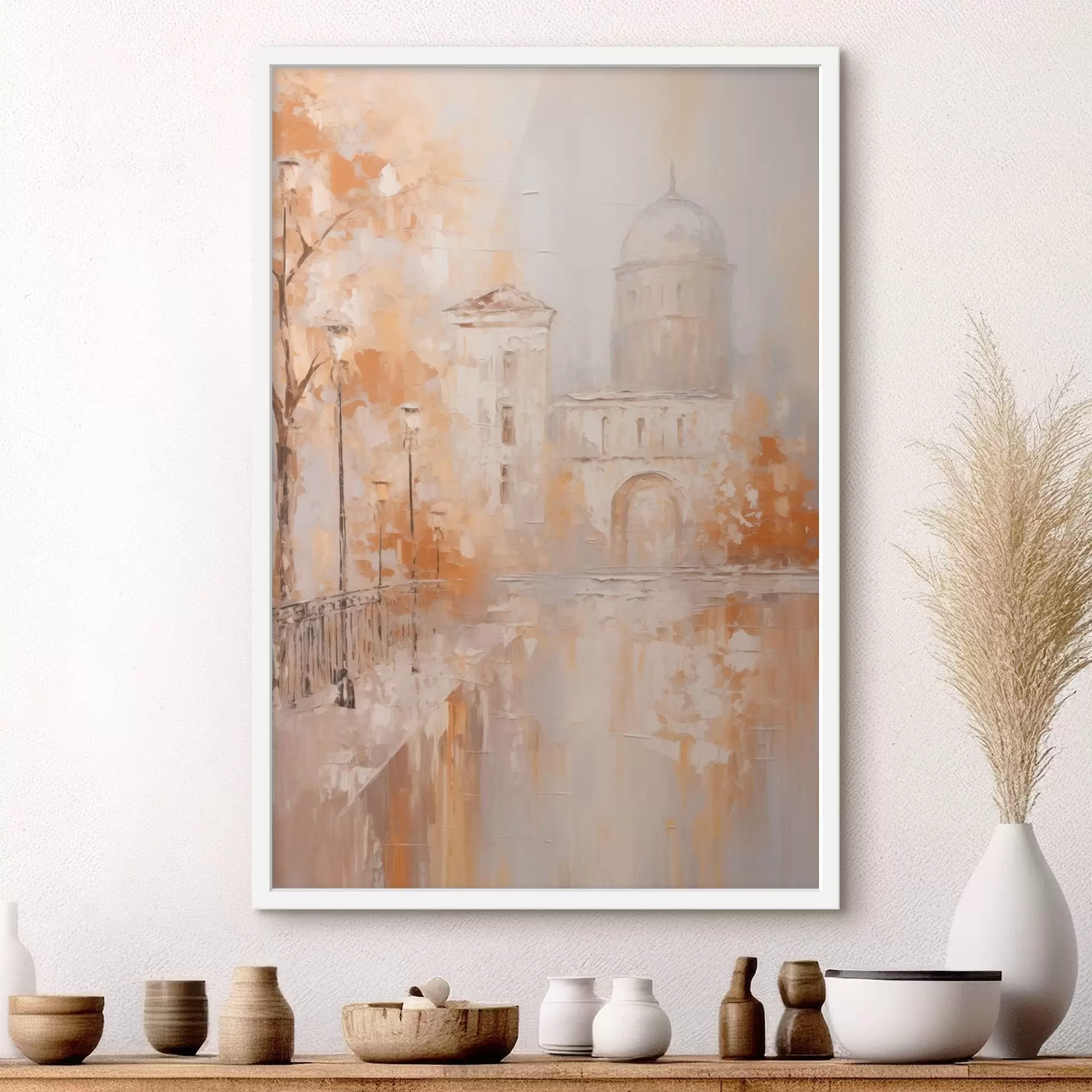 Fototapet Městská scéna s obloukem v teplých barvách f47303