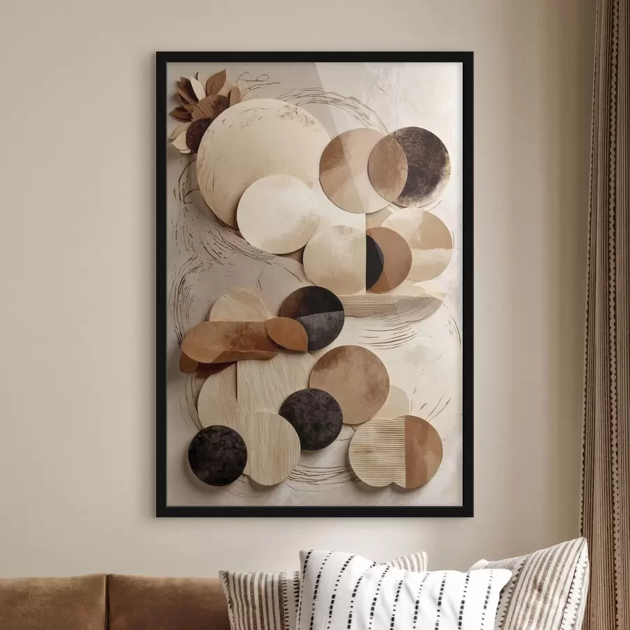 Fototapet Kompozice kulatých tvarů v teplých tónech f47751