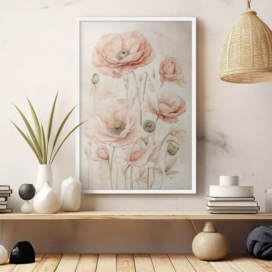 Fototapet Jemné květy v jemných růžových tónech f47756