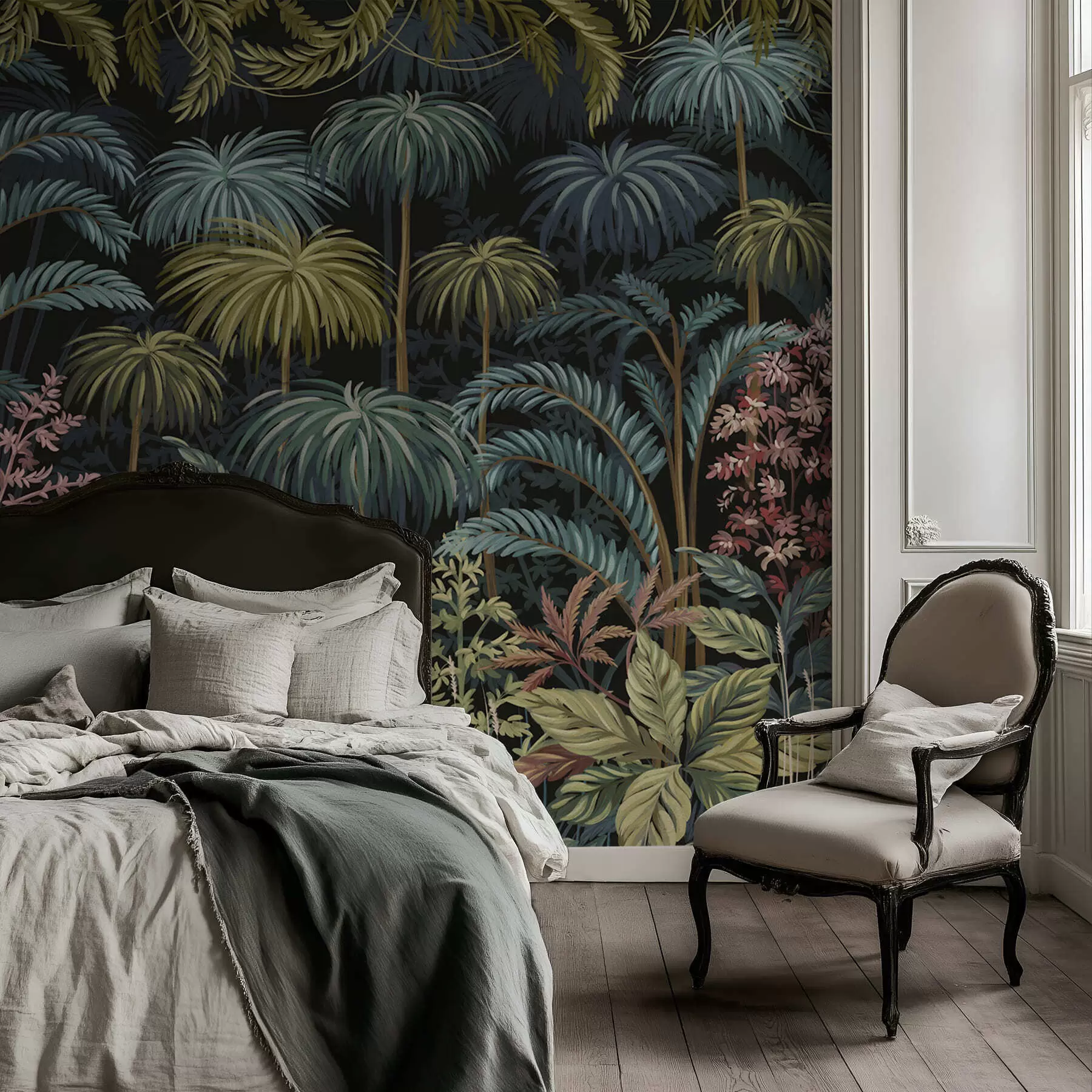 Fototapet Hustá tropická zeleň s velkými listy w05116