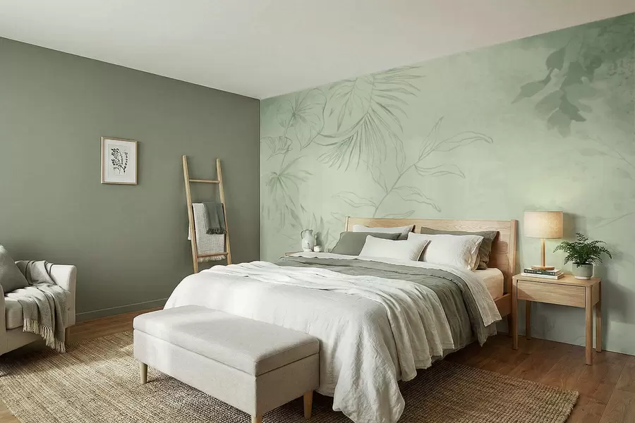 Fototapet Lineární rostliny na chladném modrém pozadí w05128v2