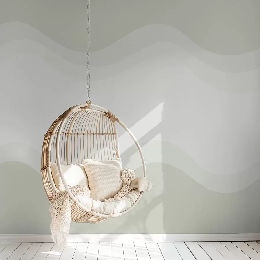 Fototapet Abstraktní vlny ve světle zelené paletě w05132v1