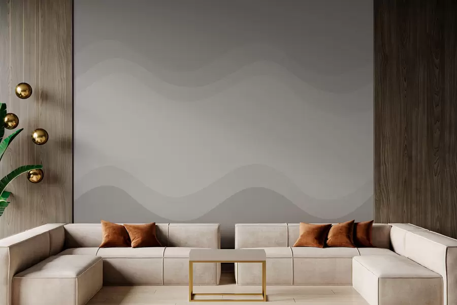 Fototapet Abstraktní vlny v neutrální béžové paletě w05132v3