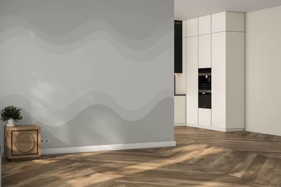 Fototapet Abstraktní vlny v neutrální béžové paletě w05132v3