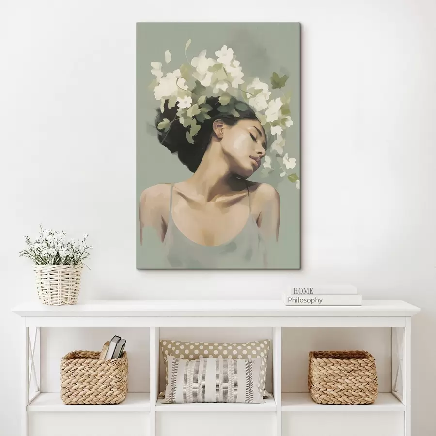 Obraz Dívka s květinovým věncem Č. s47806