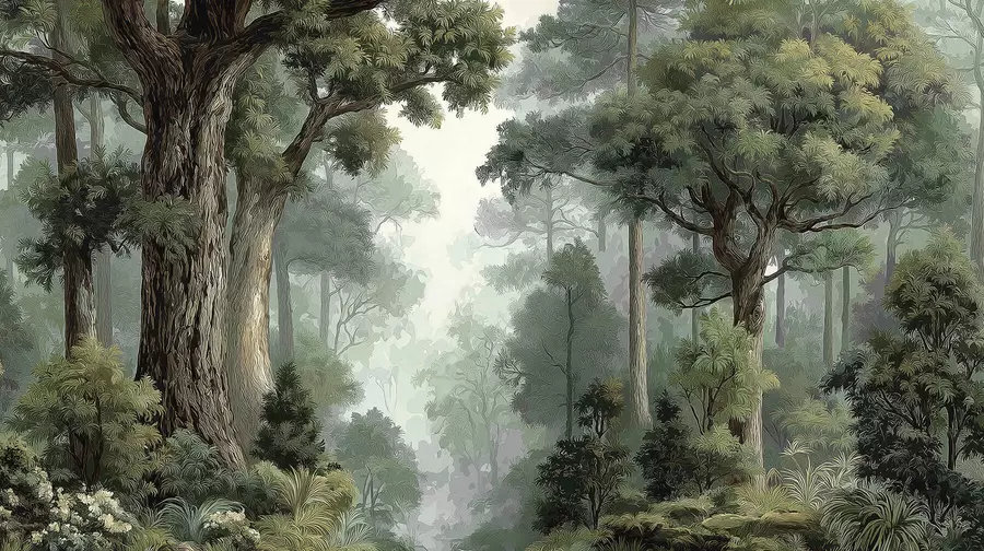 Fototapet Listnatý les w05196