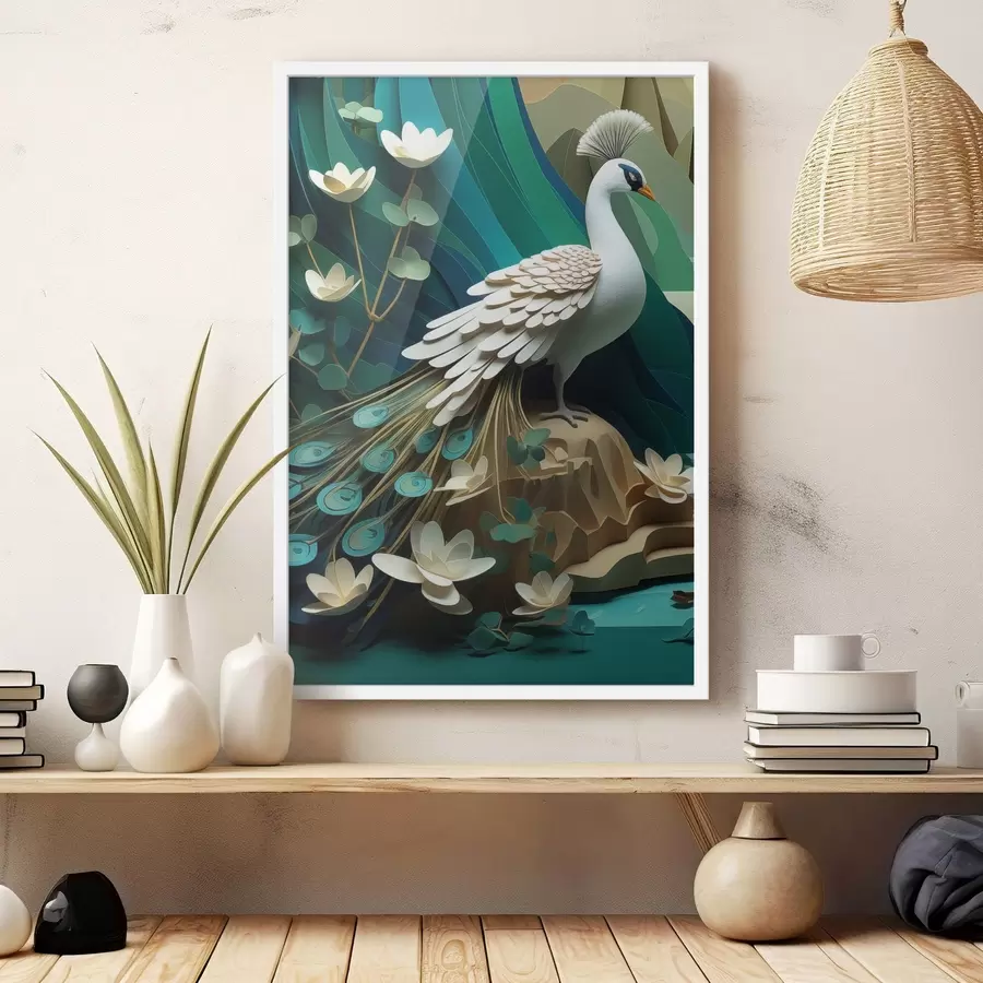 Fototapet Elegantní páv f47900