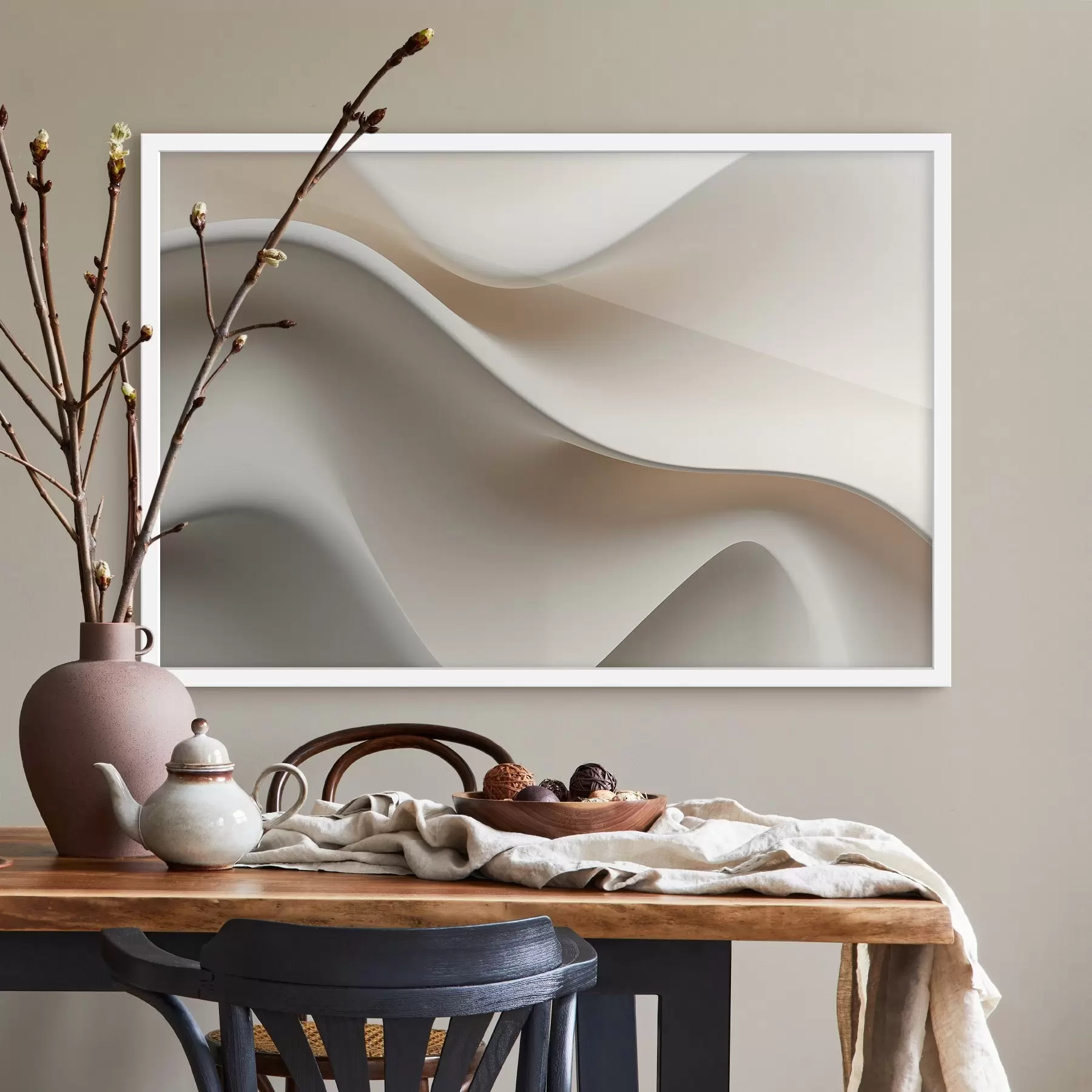 Fototapet Objemové vlny, 3D imitace f47886