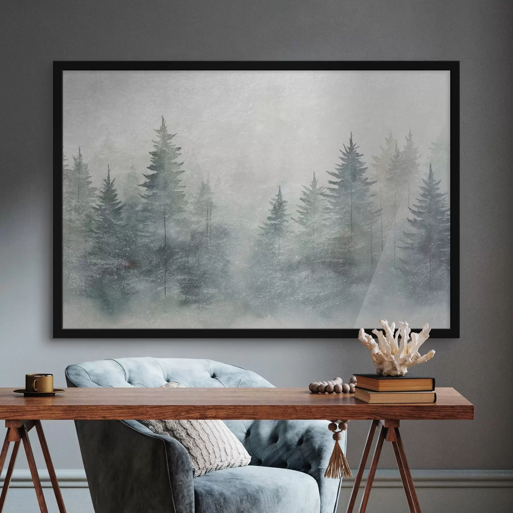 Fototapet Jehoňový les, grunge styl f47894