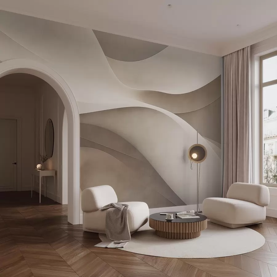 Fototapet Abstraktní zeď, vlny w09694