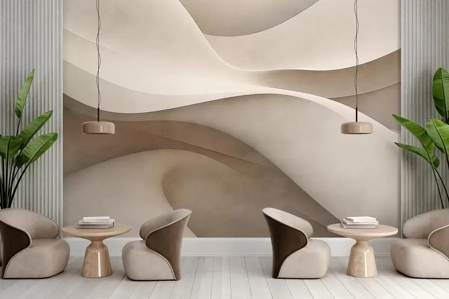 Fototapet Abstraktní zeď, vlny w09694