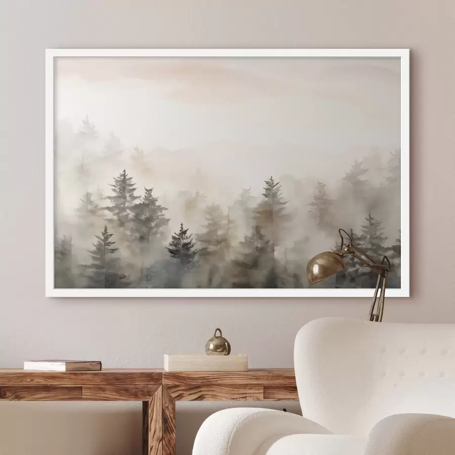 Fototapet Akvarelový les, imitace f47885