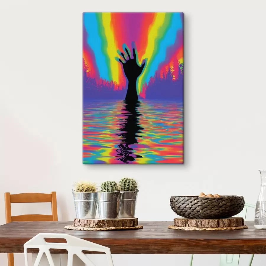 Obraz Silueta ruky nad vodou Č. s47903
