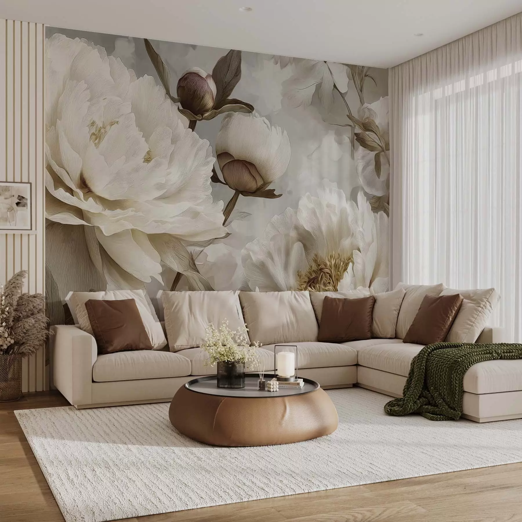 Fototapet Velké pivoňky w09689