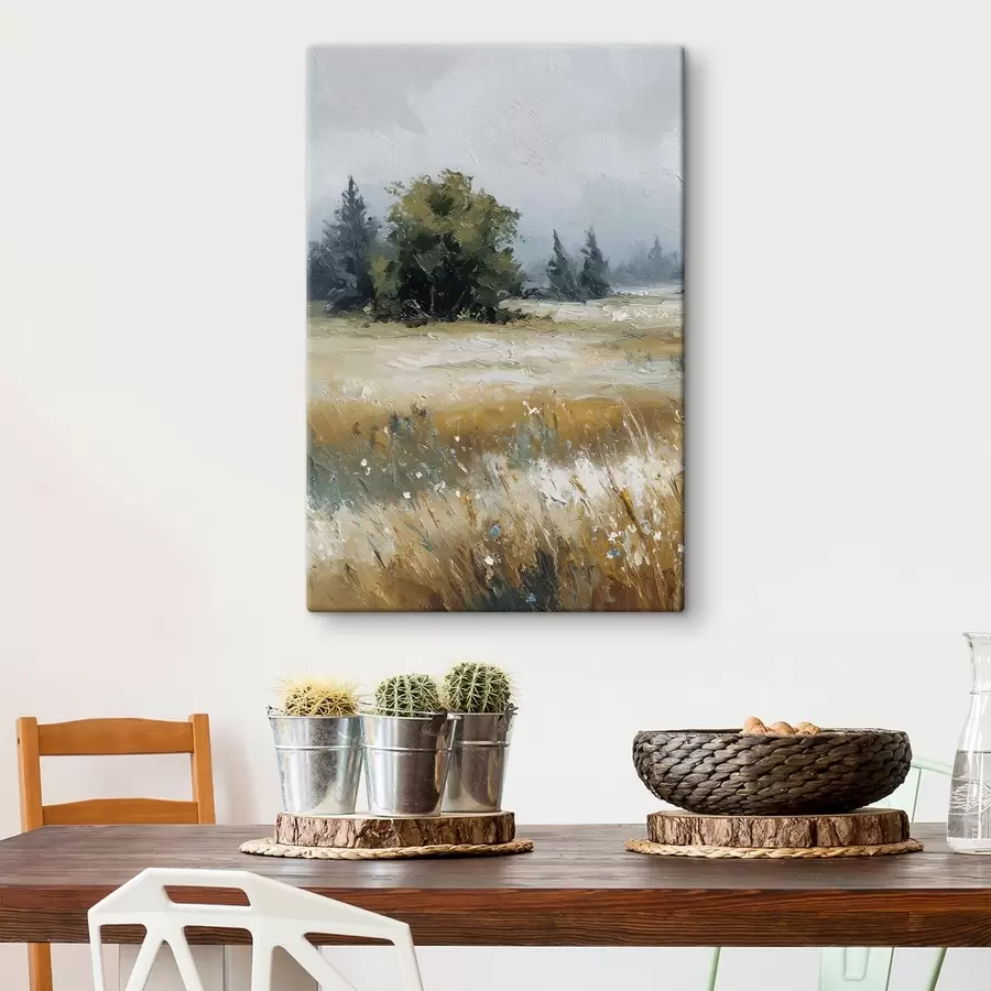 Obraz Pole rostlin, imitace olejomalby Č. s48009