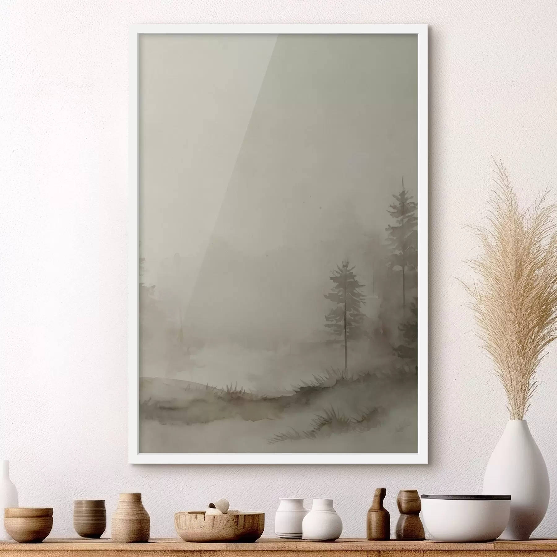 Fototapet Jehoňový les, imitace akvarelu f47997