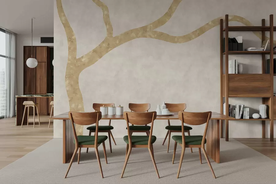 Fototapet Světlá větev na světlém pozadí w05144