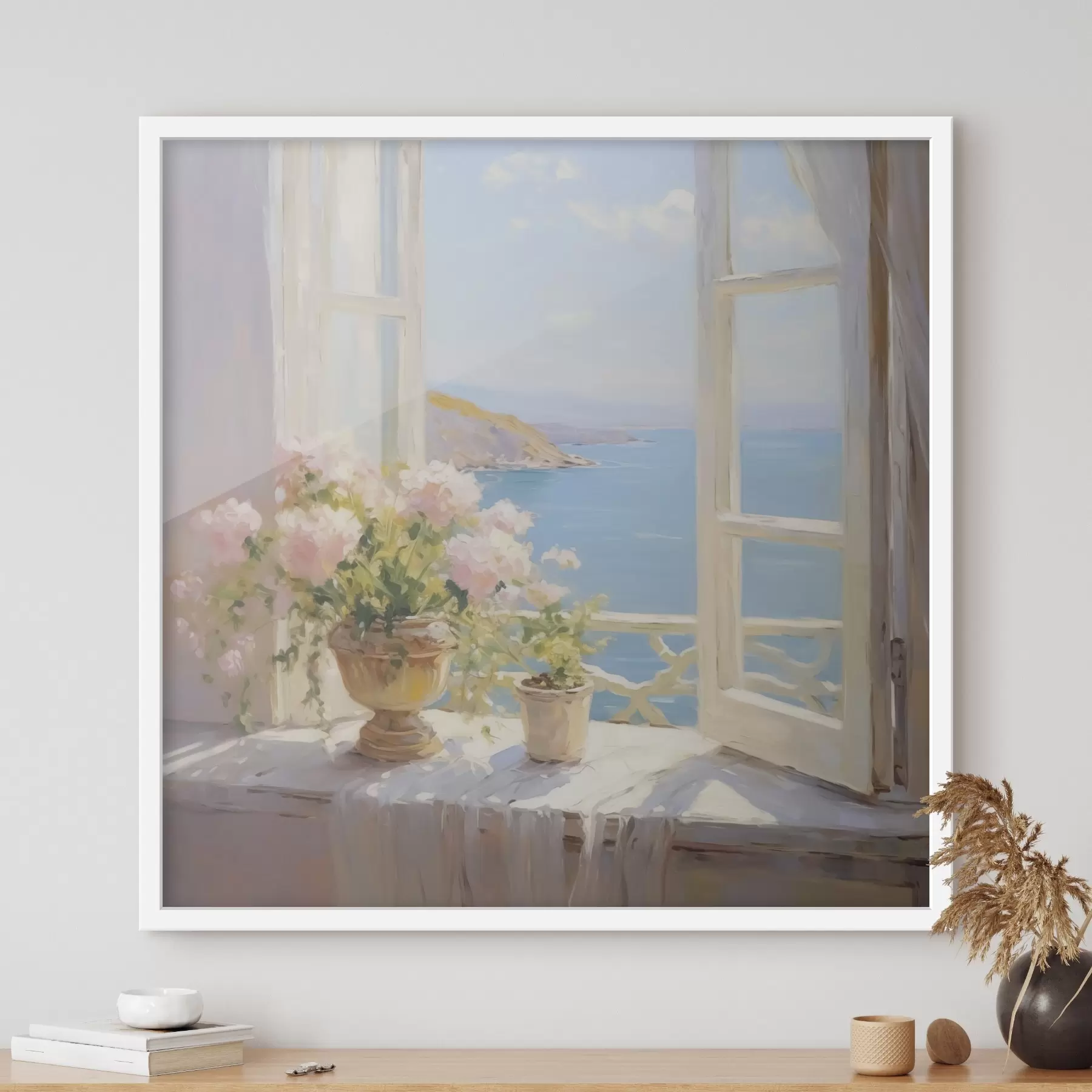 Fototapet Kytice ve váze u okna f48053