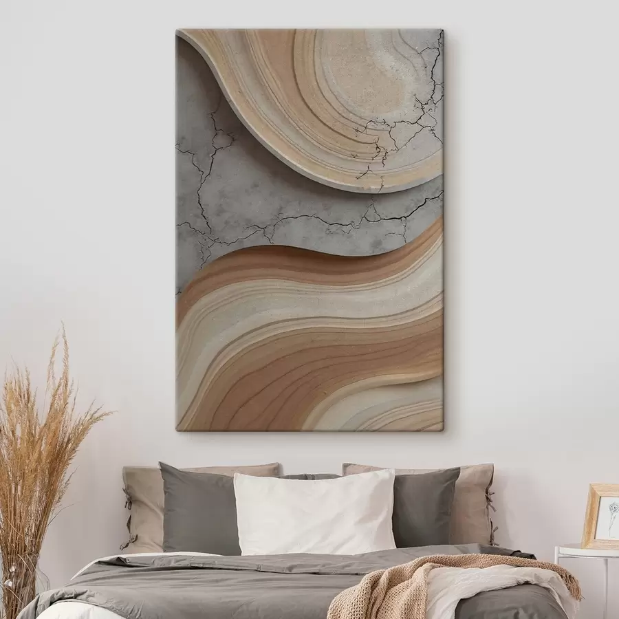 Obraz Dřevo a světlý mramor, imitace Č. s48103