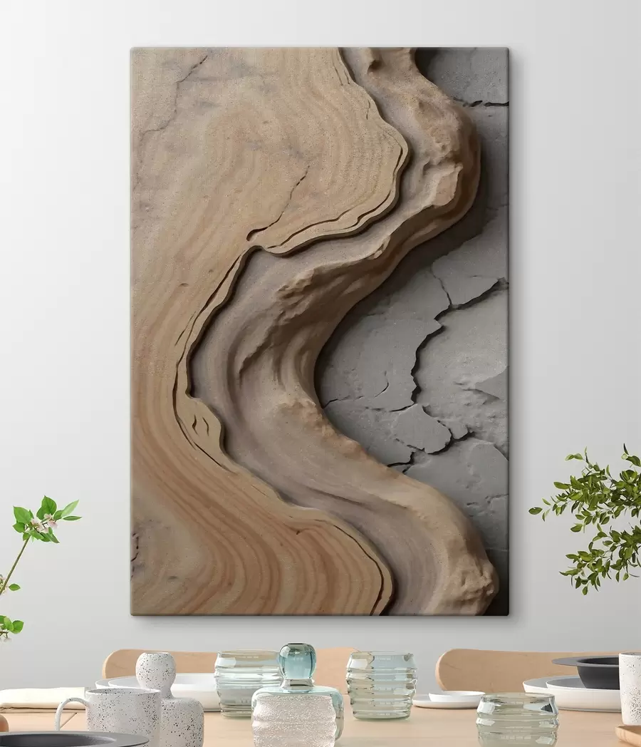 Obraz Dřevo a beton, imitace Č. s48105