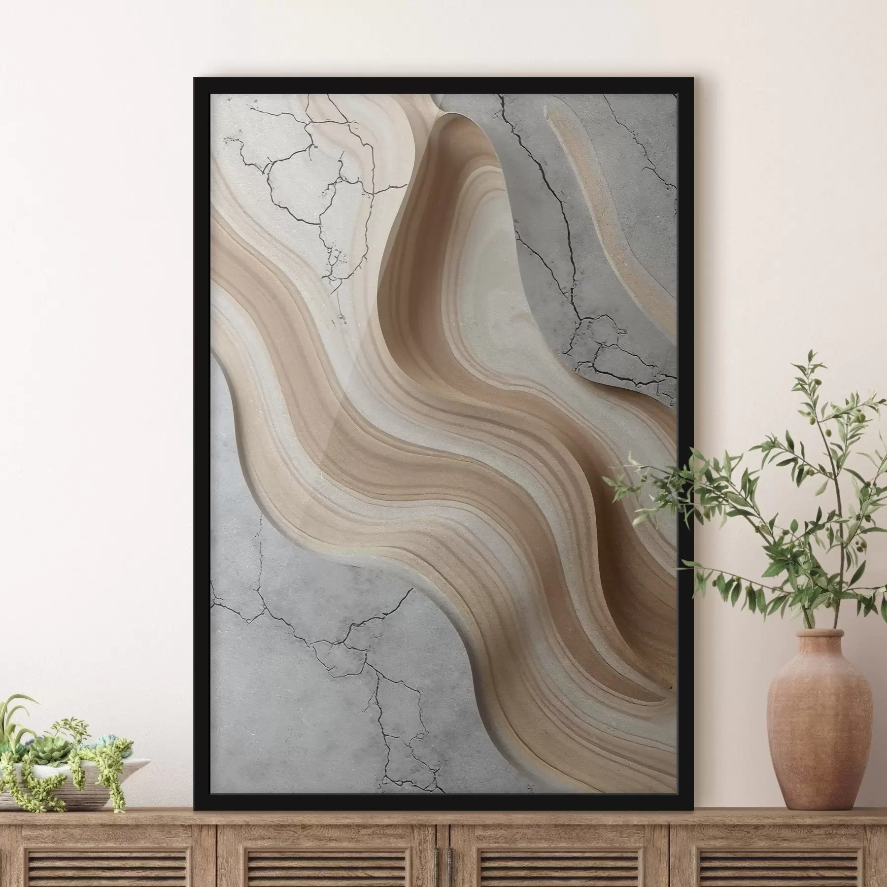 Fototapet Dřevo a lehký beton, imitace f48104