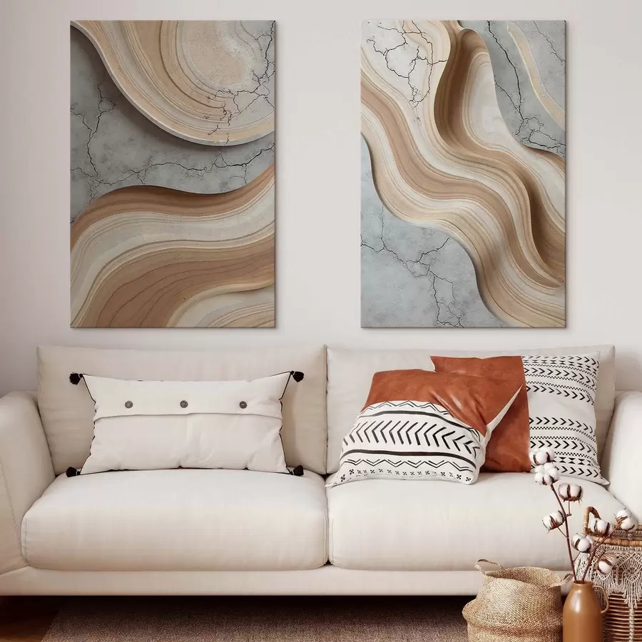 Obraz Dřevo a beton, imitace Č. m30078