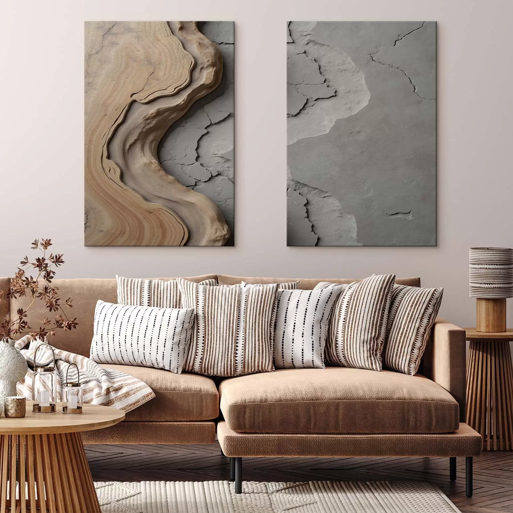 Obraz Dřevo a beton, imitace Č. m30079