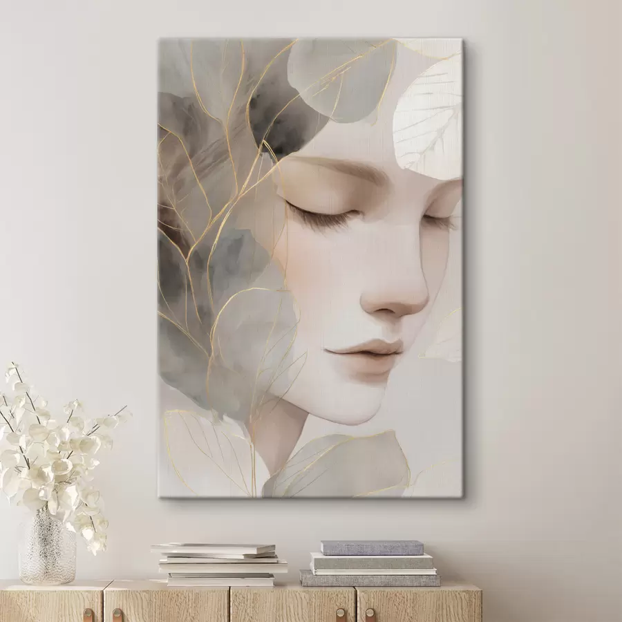 Obraz dívka v listí Č. s47937