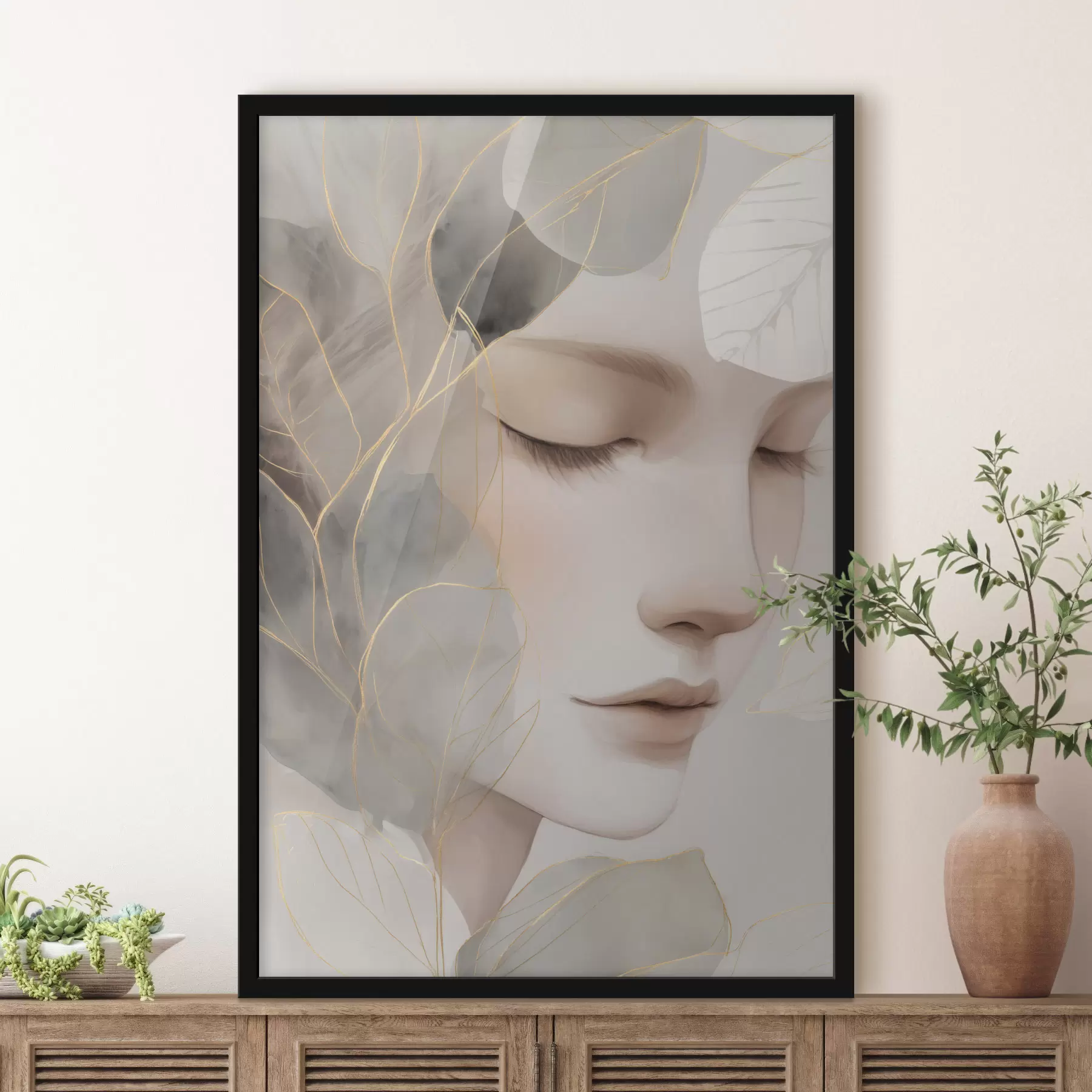 Fototapet dívka v listí f47937