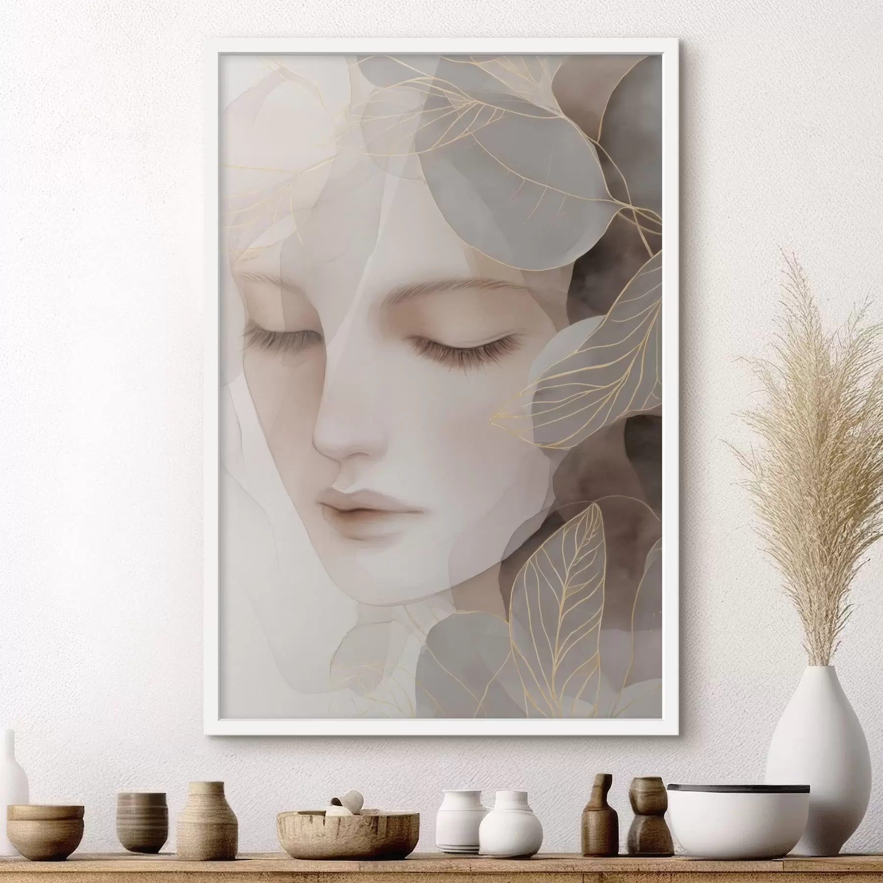 Fototapet dívka v listí f47938